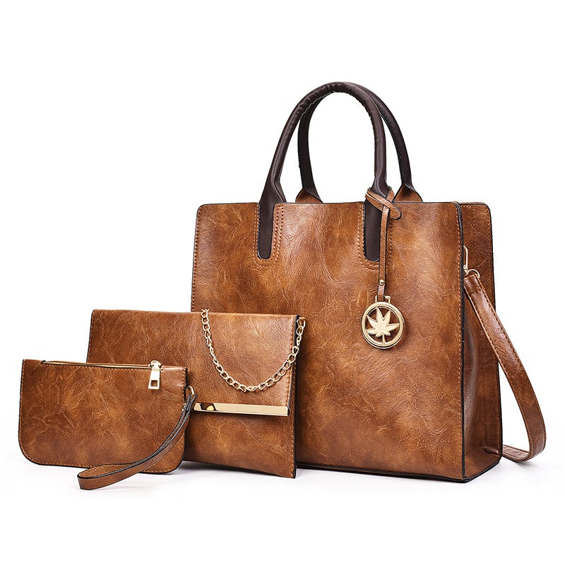 Borsa in pelle da donna (set di 3)